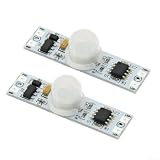 PIR-Infrarot-Sensor-Modul, 2 Stück, 5–24 V für Näherungsschalter mit 20S-Verzögerung, kompakte Komponente für Sicherheit und industrielle Automatisierung