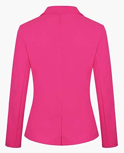 MINTLIMIT Womens Long Sleeve Notched Lapel Blazers Office Work Suit Jackets Slim Blazer with Pockets (Hot Pink - Size XL)3