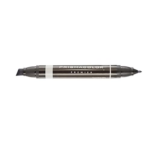 Prismacolor Premier chisel|fine PM 112 punta fina/cuadrada gris Marcador – Rotuladores (gris, punta fina/cuadrada, negro)