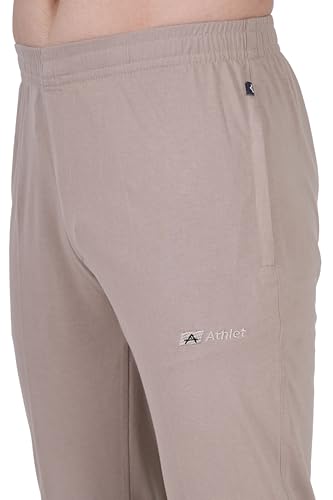 Image of Trackpants for Men - Regular Fit, Cotton Hoisery, Ultra Soft, Comfortable, Lightweight, Ziper Pockets, Front Zip, Back Pocket, Solid Mnimal
