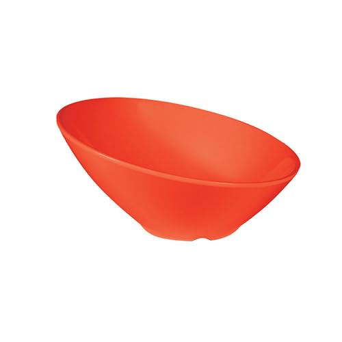 CR804PR Bowl, 12 oz., 6-1/2" x 6-5/8" x 3-1/4"H, Cascading, Break-Resistant, Dishwasher Safe, Melamine, Pure red, BPA Free, NSF, Pack of 12