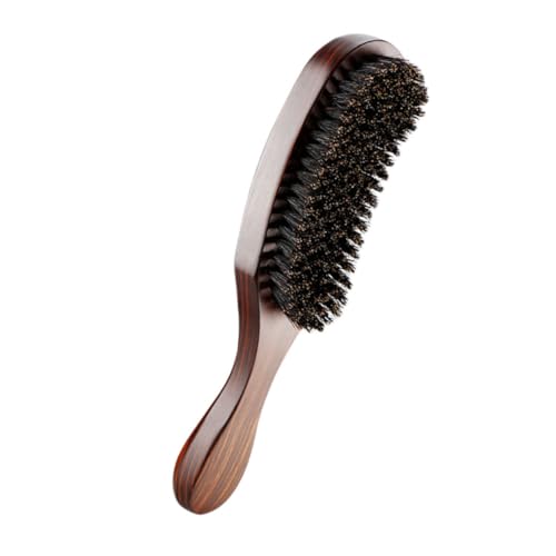 Healeved Beard Brush for Men Barbers Brush Wooden Handle Anti-static Bristles Scalp Massager Styling Tool for Facial Hair Travel Size