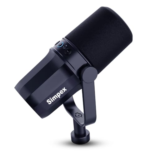 Image of Simpex (SDM-003 USB /XLR Dynamic Microphone for Podcasting, Gaming, Streaming, Recording, Focused Recording Pure Sound no Noise