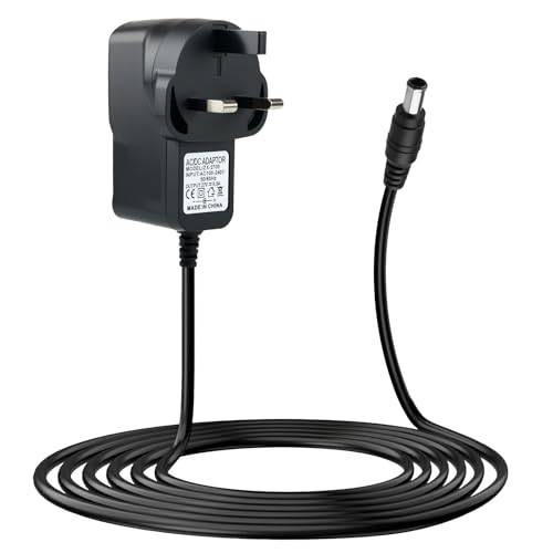 27V 500mA Power Adapter for Gtech AirRAM MK2 Cordless Vacuum Cleaner, 1.8m Length Cordless Vacuum Cleaner Battery Charger UK Plug Cable for Gtech AirRam MK2 K9 ATF001 AR02 AR29 AR30 ATF27 ATF29 ATF40