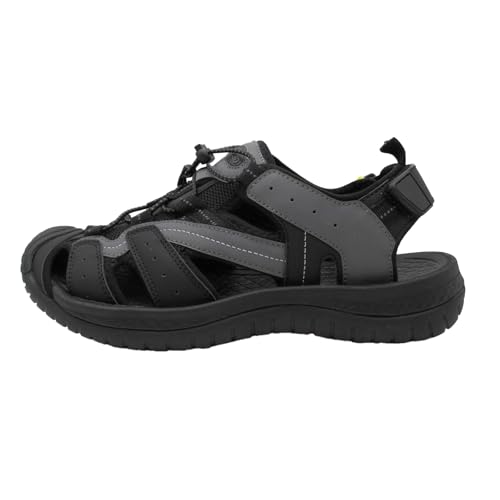 Image of GRITION Mens Outdoor Hiking Sandals Summer Beach Closed Toe Water Sandal Waterproof Comfortable Fisherman Adventures Sport Athletic Walking Traveling Shoes Sandles