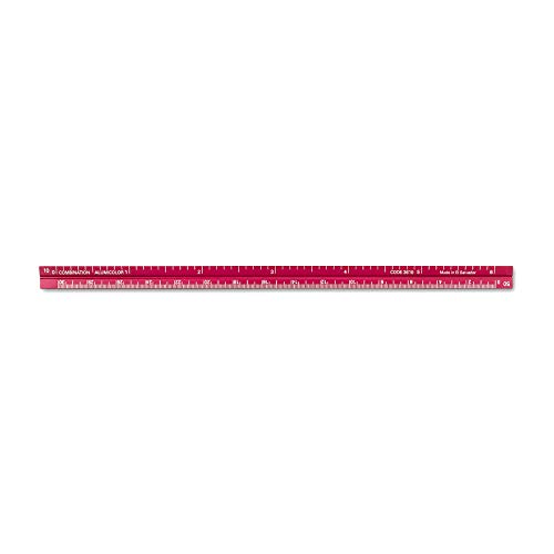 Image of Alumicolor 3610-4 Aluminum Combination Pocket Scale, 6IN, Red