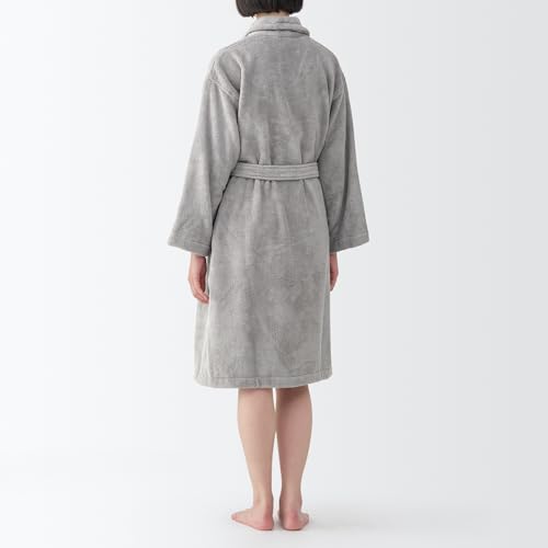 無印良品 ふっくらパイルバスローブ L－XL グレー 84870576