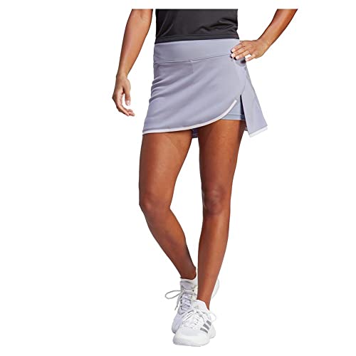 adidas Saia de tênis feminina Club, Prateado, violeta, Large