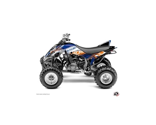 Kit déco quad Yamaha 350 Raptor bleu orange Eraser pour rénover vos plastiques rayés