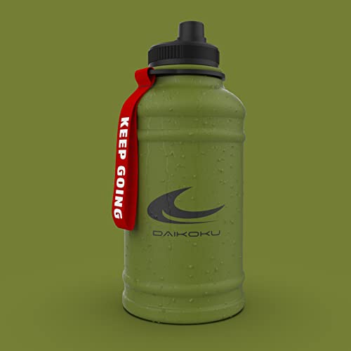 Daikoku Roestvrijstalen Waterfles - 2.2 l BPA Vrij - Handig voor in de sportschool en allerlei sporten - Dubbelwandige Thermoskan 12 tot 24 uur - Donkergroen - Image 8