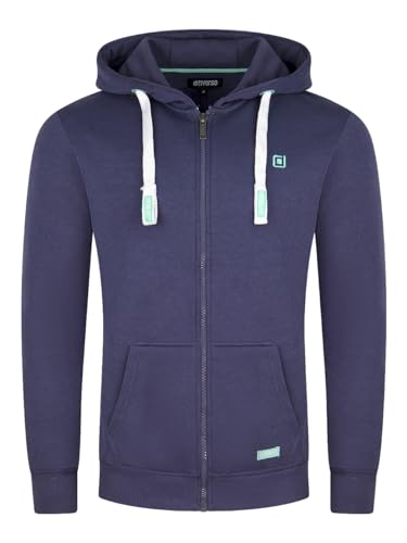 riverso Sweatjacke Herren mit Kapuze Reißverschluss Regular Fit RIVNoah Kapuzenjacke Hoodie Kapuzenpullover Braun Rot Blau Schwarz Grün Grau Beige S M L XL XXL 3XL 4XL 5XL