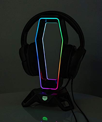 Trusyo Audio The Portal Usb 3.0 Headset Stand With Dual Rgb Lights, 3 Usb Charger Ports, A Headphone Holder For Wired Or Wireless Headphones, Great For Gaming Stations. A Gaming Accessory. #TOP6