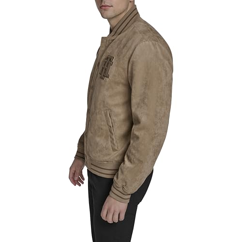 Tommy Hilfiger Men's Faux Suede Logo Varsity Bomber3