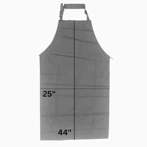 Image of Reusable Waterproof Front Apron -, Size 45 inchx23 inch | Poly Rubber Coated Fabric | Tie-Type with Adjustable Neck Buckle