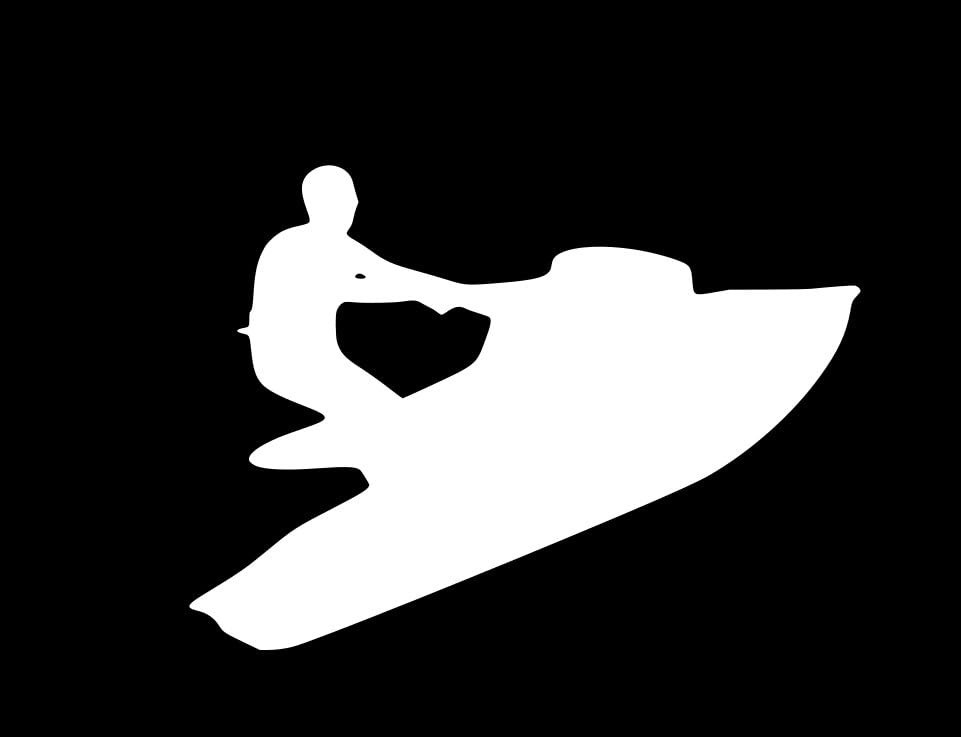 Image of Custom Decal Car for Waverunner Jetski /Car, Truck, Funny, Tumbler, Window, Motorcycle, Helmet, Bumper, Decal for Laptop, Phone, Home Decoration / 4 in x 4 in /White / # 741