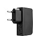 Aukru® 2-in-1 Ladegerät Netzteil 5 V/2000 mA + Micro-USB-Kabel für Raspberry Pi, Samsung Galaxy S6/S5/S4/S3, Galaxy Tab 3, Note 4/3/2, Google Nexus 7, MP4, HTC One M8, Nokia 520, Power Banks und