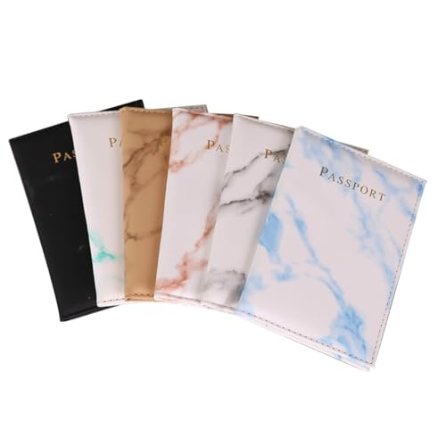 Amosfun 6 Peças Bolsa Para Passaporte Capa Protetora Para Passaporte Porta-Passaporte Carteira De Vi