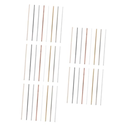 SOLUSTRE 5sets Thermal Conductive Materials Copper Rods Handicraft Material Long Metal Rods Metal Rods for Crafting Making Rods for Handicraft Craft Making Bars Wood Rods Stainless 8pcs*5