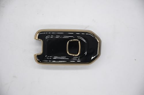Image of KMH TPU Gold Car Smart Key Cover Compatible for Honda City, Civic, Jazz, Amaze, CR-V, WR-V, BR-V 3 Push Button Smart Key Shell Case Holder, Key Protector (Black Gold) Pack of 2