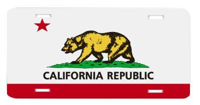 California State Flag Vanity Auto License Plate