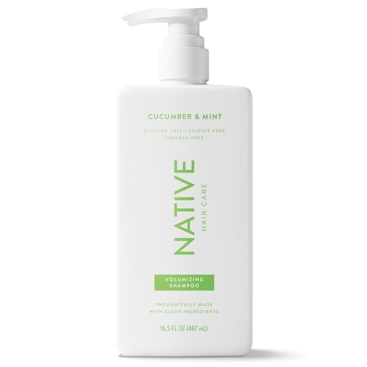 Native Volumizing Shampoo Cucumber and Mint 16.5 fl oz with Travolle Dispenser Pump