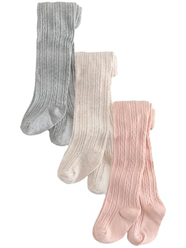 NEXT Baby Mädchen Strumpfhosen, 3er-Pack Rosa 56-62