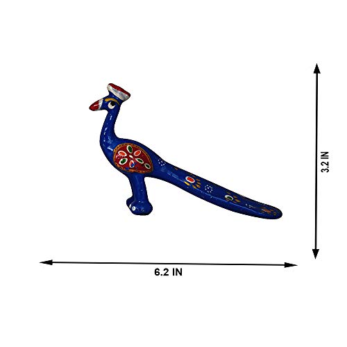 Handcrafted Set of 4 Peacock Showpieces, Paper Mache Traditional Indian Art for Home Décor and Gifting - Image 6