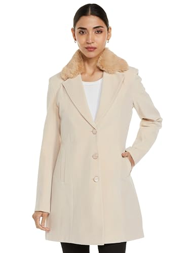 Image of Qube By Fort Collins Women's Knitted Hip Length Tweed Blazer - Stylish, Versatile, And Elegant For Office Or Casual Wear