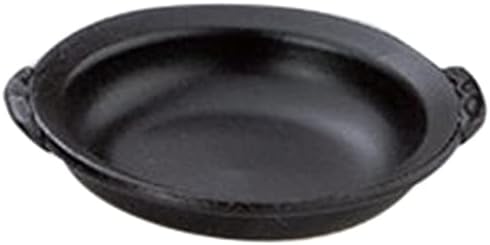 Set of 5 Heat Resistant Tableware with Black Glaze Ears, Gratin 6.5 x 7.1 x 1.6 inches (16.5 x 18 x 4 cm), Direct Fire, Restaurants, Inn, Japanese Tableware, Restaurant, Commercial Use, Tableware