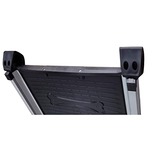 KATSU Tools Hunderampe Auto Klappbar, 70kg/150lbs Tragfähigkeit, 71cm-156cm Aluminiumlegierung Tragbar Faltbar Leichte Anti-Rutsch Oberfläche Teleskopische Hunderampe für Haustiere