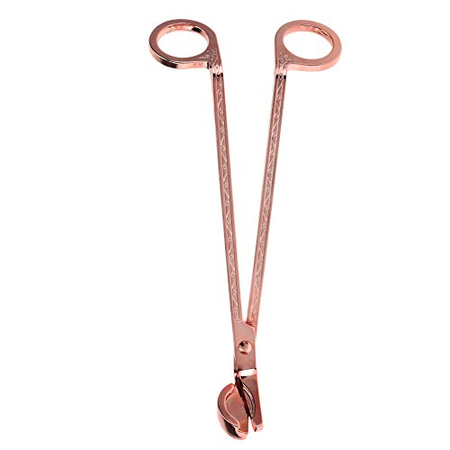Lybunair Fashion Semicircular Plating Stainless Steel Candle Heart Clip Wick Trimmer Scissors Tool (Rose Gold)