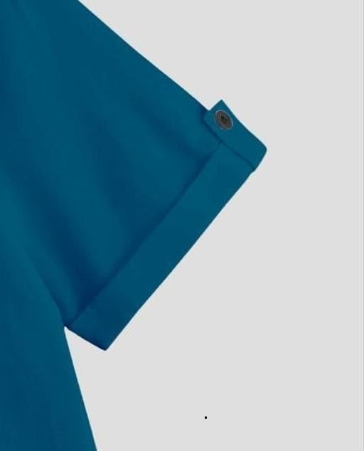 Image of Kids Shirt Cotton Blend Solid Short Sleeve Shirt for Boys | Comfortable & Breathable Casual