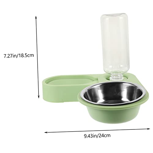 Double Cat Bowl with Automatic Water Dispenser for Convenient Pet Feeding Rotatable Corner Design for Cats and Dogs