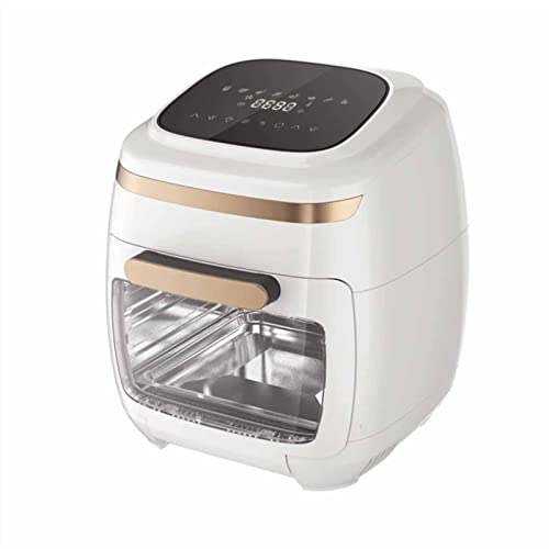 Freidora De Aire, Horno Eléctrico Hogar 11L Gran Capacidad, 8 Recetas De Cocina Preestablecidas, Pantalla Táctil Digital LED, Apagado Automático Con Control De Temperatura, Blanco lofty ambition