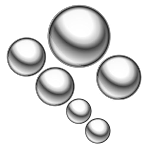 balacoo Unique Stainless Steel Mirror Balls 6pcs Garden Gazing Balls for Photography and Outdoor Decor