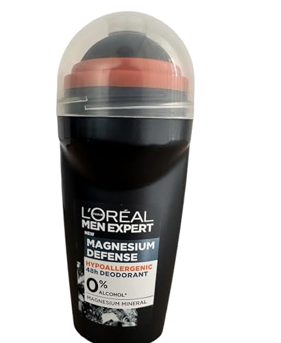 L'OREAL PARIS Fresh Magnesium Defence 48H Roll-On Deodorant for Men, 50ml