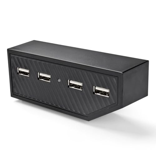 TNP USB Port Hub Adapter for Xbox One (Black) - High Speed 4 Ports USB Hub Extension Expansion Charger Connector Splitter for Xbox One Game Console Accessories