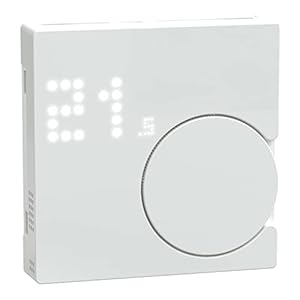 Schneider Electric Merten Smart Home Connected Raumtemperaturregler-Modul, Unterputz, System M, kompatibel mit Alexa und Google Home, aktivweiss, Artikelnummer MEG5779-0325