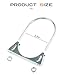 SCUARI 2PCS Car Exhaust Clamps,Muffler Clamp,Car Accessorie Muffler Coupling Clamp,Heavy Duty U Bolt Clamps Saddle Type,Fits Muffler Inlet and Outlet,Exhaust Pipe Inlet (2.5inch)