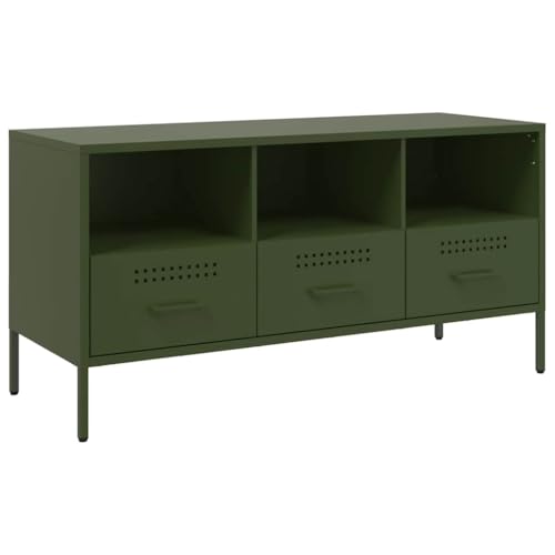 VidaXL Mueble para TV Acero Verde Oliva