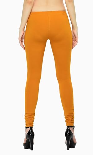 Image of Frenchtrendz Women's Cotton Spandex Stretchable Mid Rise Slim Fit Churidar Leggings Pull On