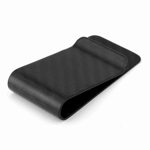 Carbon Fiber Money Clip, Minimalist Money Holder,Clip Credit Cards Clamp Wallet for Cash, High Elastic Carbon Fiber Wallet, Slim and Durable