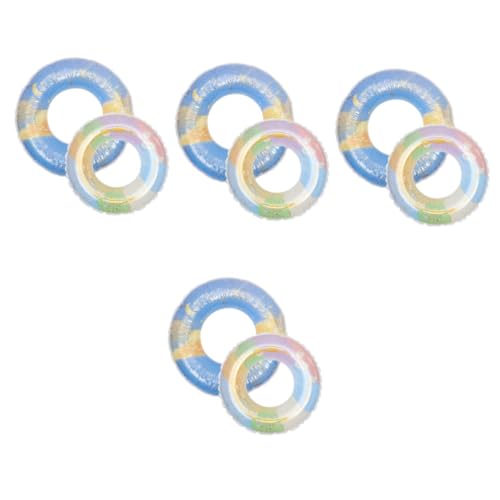 Toyvian 4 Juegos Anillo De Natación Colorido Globo Inflable Juguete Nadar Flotador Hinchable Tubo De Natación para Tubo De Anillo De Natación De Polivinilo 2 Piezas * 4
