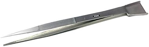 Diamond Tweezers Gemologist with Bead Scoop Shovel for Stones, Gems Jewelry Tool