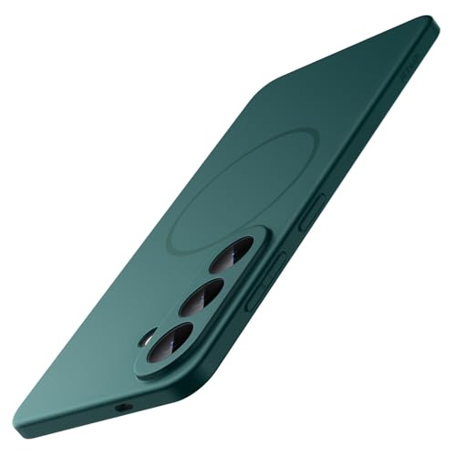 Image of JETech Magnetic Slim Cover Case for Samsung Galaxy S26, Compatible with MagSafe, Anti-Slip Grip & Full Camera Lens Protection, Ultra-Thin Lightweight Matte Finish Phone Cover (Midnight Green)