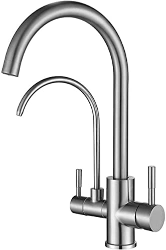 Robinet d'évier de cuisine rotatif à trois fonctions eau propre chaud et froid - 2