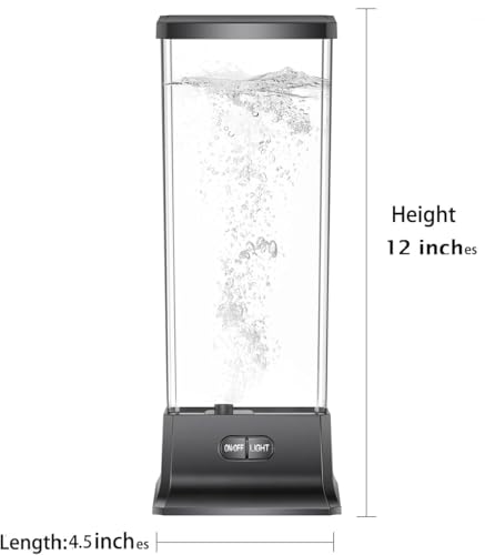 COLORLIFE Electric Jellyfish Tank Table Lamp with Color Changing Light Gift for Kids Men Women Home Deco for Room Mood Light for Relax(Black)