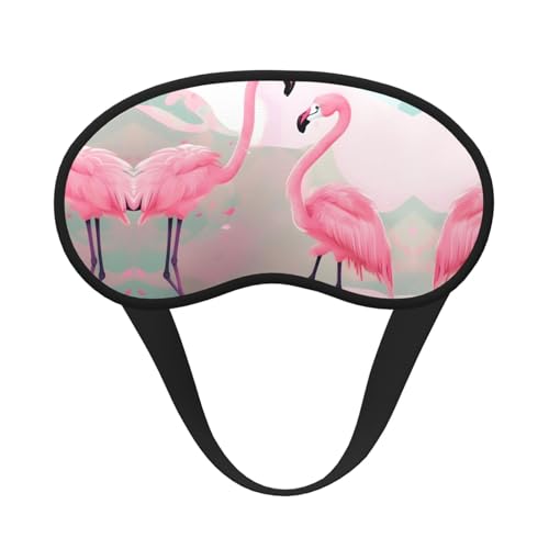 Love Flamingo - Máscara de dormir de cobertura completa, máscara de dormir relajante, sin estrés, máscara de ojos nocturna