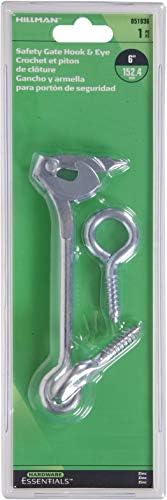 Hardware Essentials 851936 Safety Hook and Eye Latch Zinc 6" image 4