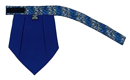 Image of formal cravat set for men with pocket square Men's Cravat Necktie, Self Design Microfiber Dark Multi color Free Size